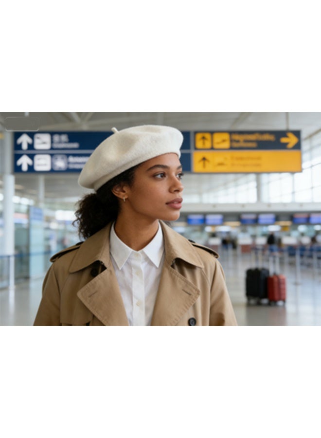 YJ Women Beret Hat French Beret Hat Classic Beanie Cap for Women Artist Hat - Image 3